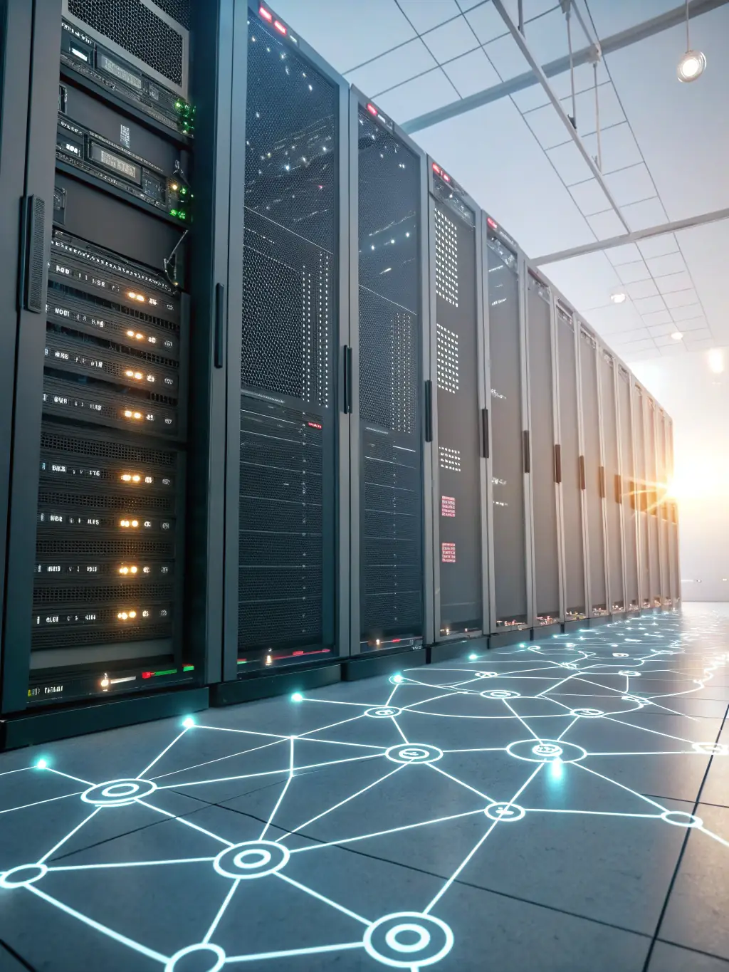 A digital illustration showing data flowing seamlessly between different software applications, representing system integration.